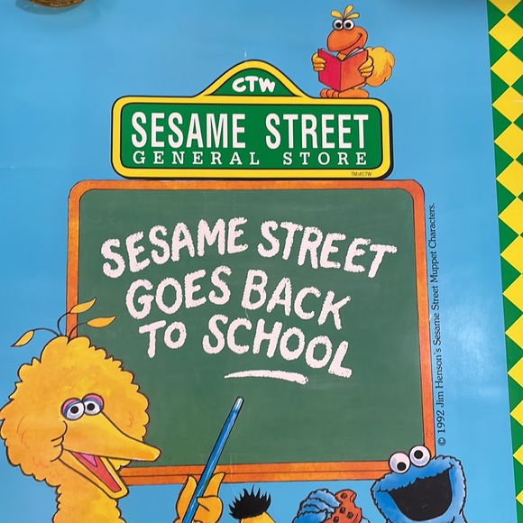 1992 Sesame Street goes back to school Jim Henson vintage poster - Picture 5 of 7